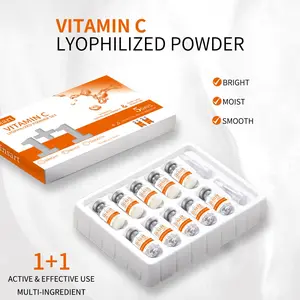 Vitamin C Freeze-Dried Powder Set, Skincare Serum, Smooth Moisturizing, Hydrating Care, Essential Beauty Products