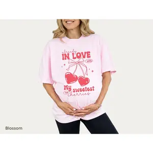 Comfort Colors® Cute Twin Pregnancy Valentine's Day T-shirt, Pregnancy Announcement Tee, Baby Reveal Shirt, Expecting Mom Sweatshirt, Mother's Day Gift