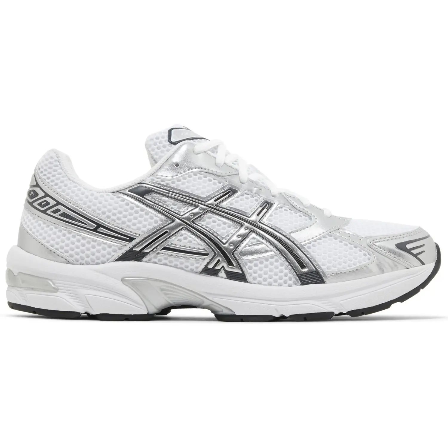 ASICS Gel 1130 'White Pure Silver Black' Workout Sneakers, Athletic Footwear with Mesh Upper