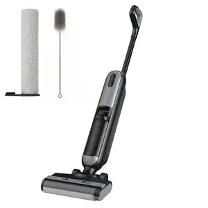 Wet Dry Vacuum Cleaner 22kPa Suction Floor Cleaner Mop, 50 Min Runtime, Smart Sensor, DualBlock Anti-Tangle Design, 185℉ Flashdry, Dual-Edge Cleaning, 180° Lay-Flat,Wireless all-purpose vacuum cleaner with intelligent self-cleaning function