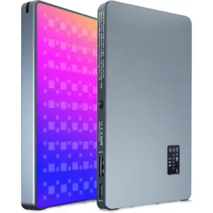 RGBWW Video Light (Ultra-Thin 4000mAh 2500-9900K Soft Diffuser CRI 95+) Portable LED RGB Video Light Panel for Photographer, Content Creator