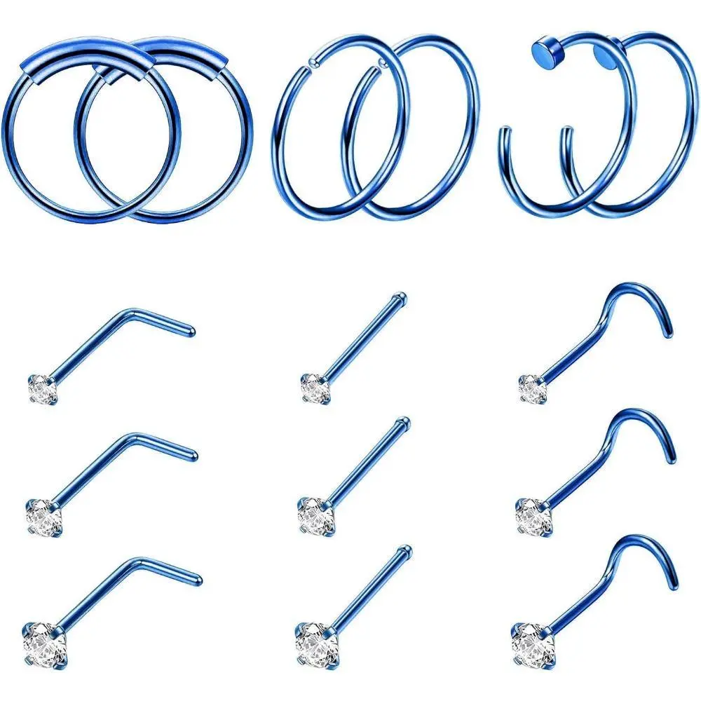 F.22G Blue Nose Ring