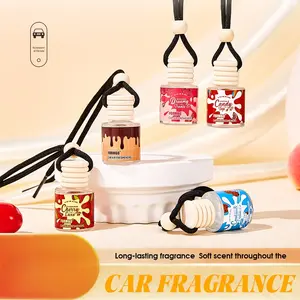 Hanging Car Air Freshener, 5 Scents Car Fragrance Diffuser, Long-Lasting Sweet Aroma, Ideal for Closet, Bedroom, Car, Bathroom & More