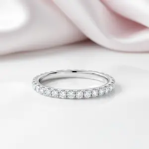 0.9ct 2mm Diamond Option Full Eternity Wedding Band