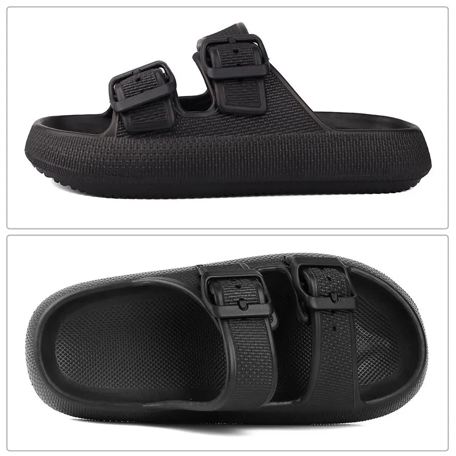 Kids' Adjustable Cloud Slides, Lightweight EVA Pillow Sandals, Waterproof Casual Slippers for Beach, Pool & Shower, Lightweight Slipper, Casual Slipper