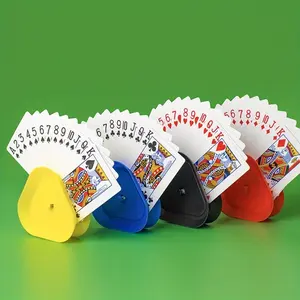 Plastic Triangle Poker Card Holder, Convenient for Playing Cards & Table Games, Ideal Gift for Christmas, Halloween, Thanksgiving