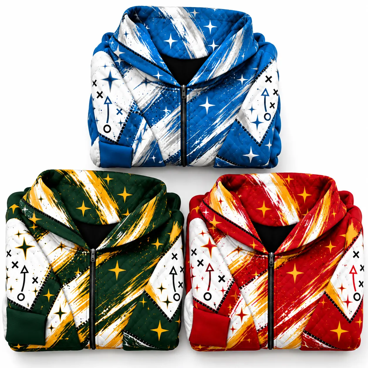 Football Color  Zip Up Hoodie, Retro Sports Graphic Hoodie, Football Game Day zip Hoodie, Comfortable loungewear, unisex cheer apparel