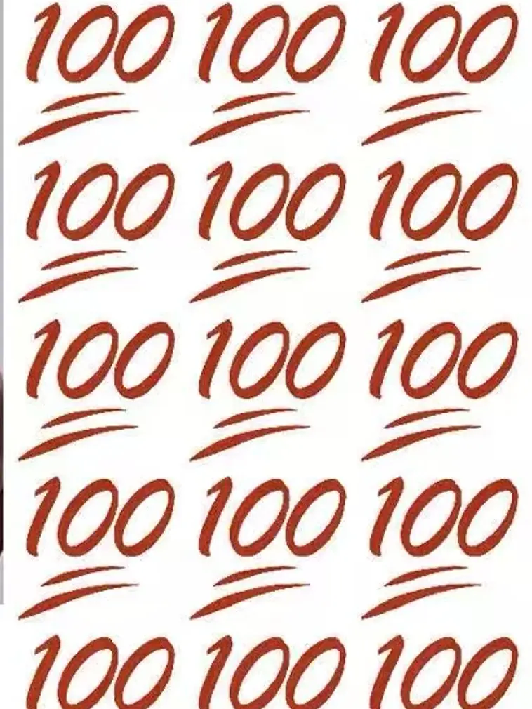 Straight-A Student Kit: 15 "100% Score" Test Paper Temporary Tattoos - Funny & Motivational School-Themed Skin Art Xoriginal