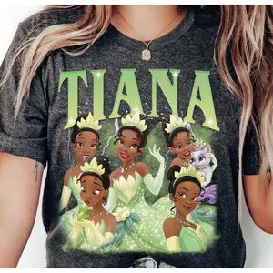TEK24MAR Tiana Potrait Shirt Funny Tee, Tiana and Frog Princess Tees, Kiss Frogs Vintage Graphic T-shirt Family 2024 Trip Gifts 22125 Casual Cotton, sweatshirt, hoodies Comfort Colors