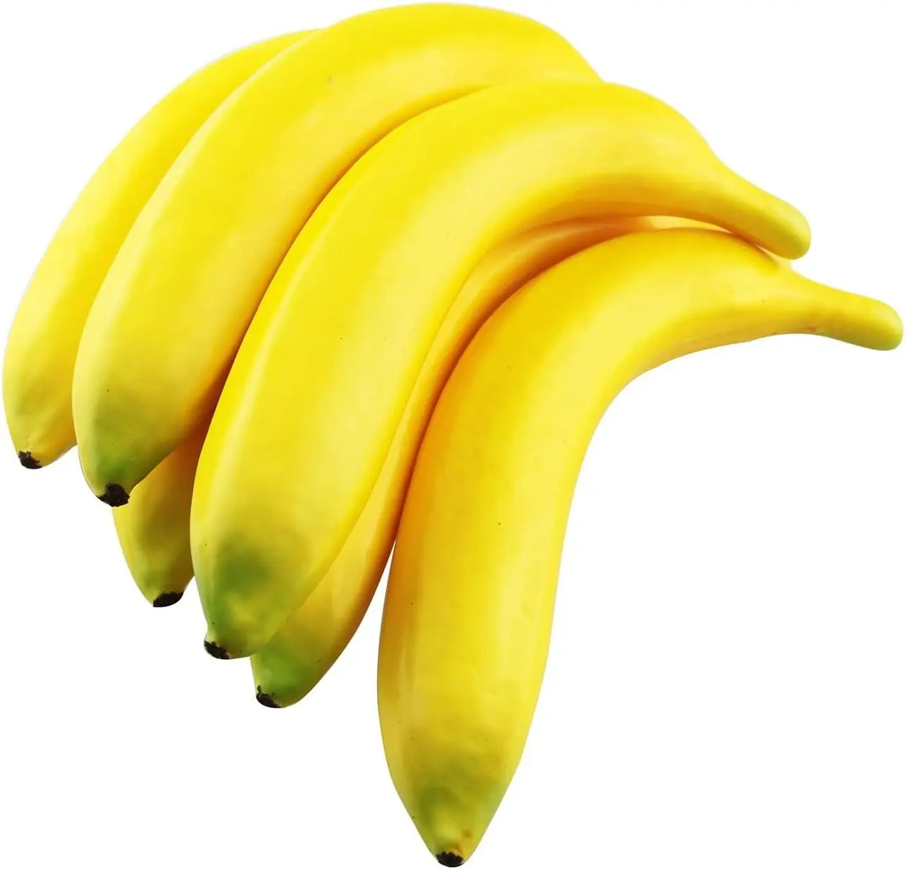 TAODAN 6pcs Fake Banana Artificial Yellow Bananas 7.8" Foam Simulated Simulation Fruit Model Decorative Food Home Party Decor