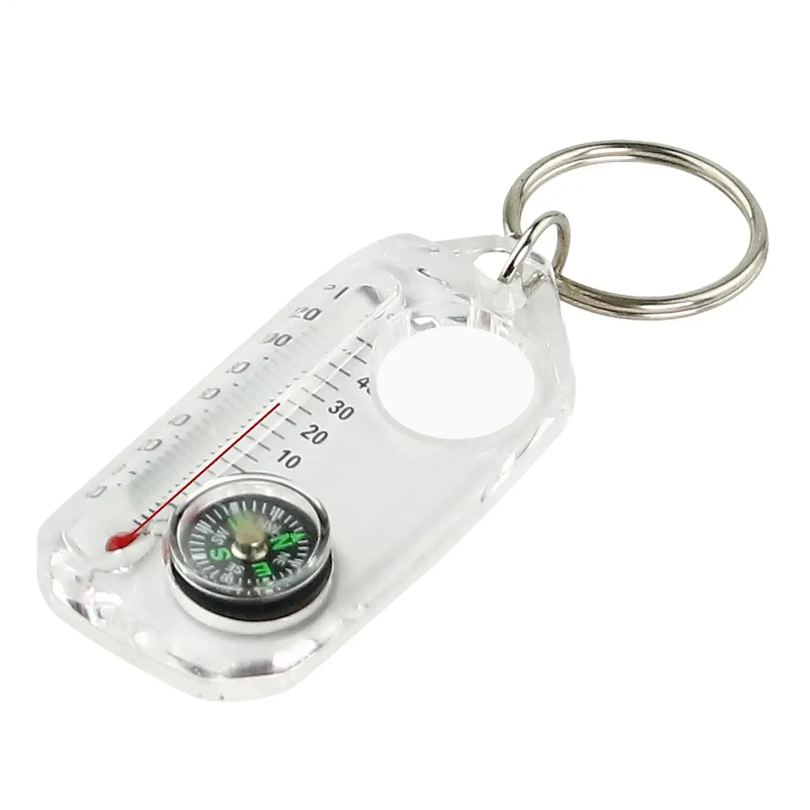 Pocket Survival Compass Multifunction Mini Keychain Camping Compass Thermometer Outdoor Climbing Tester Survival Guiding Tool Multi-Mode GPS Module anti-lost device