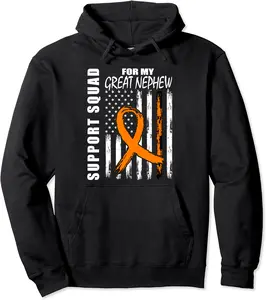 Great Nephew Kidney Cancer Awareness USA Flag Support Gifts Pullover Hoodie - Luismrid Shop 58B0CWVZW4NG