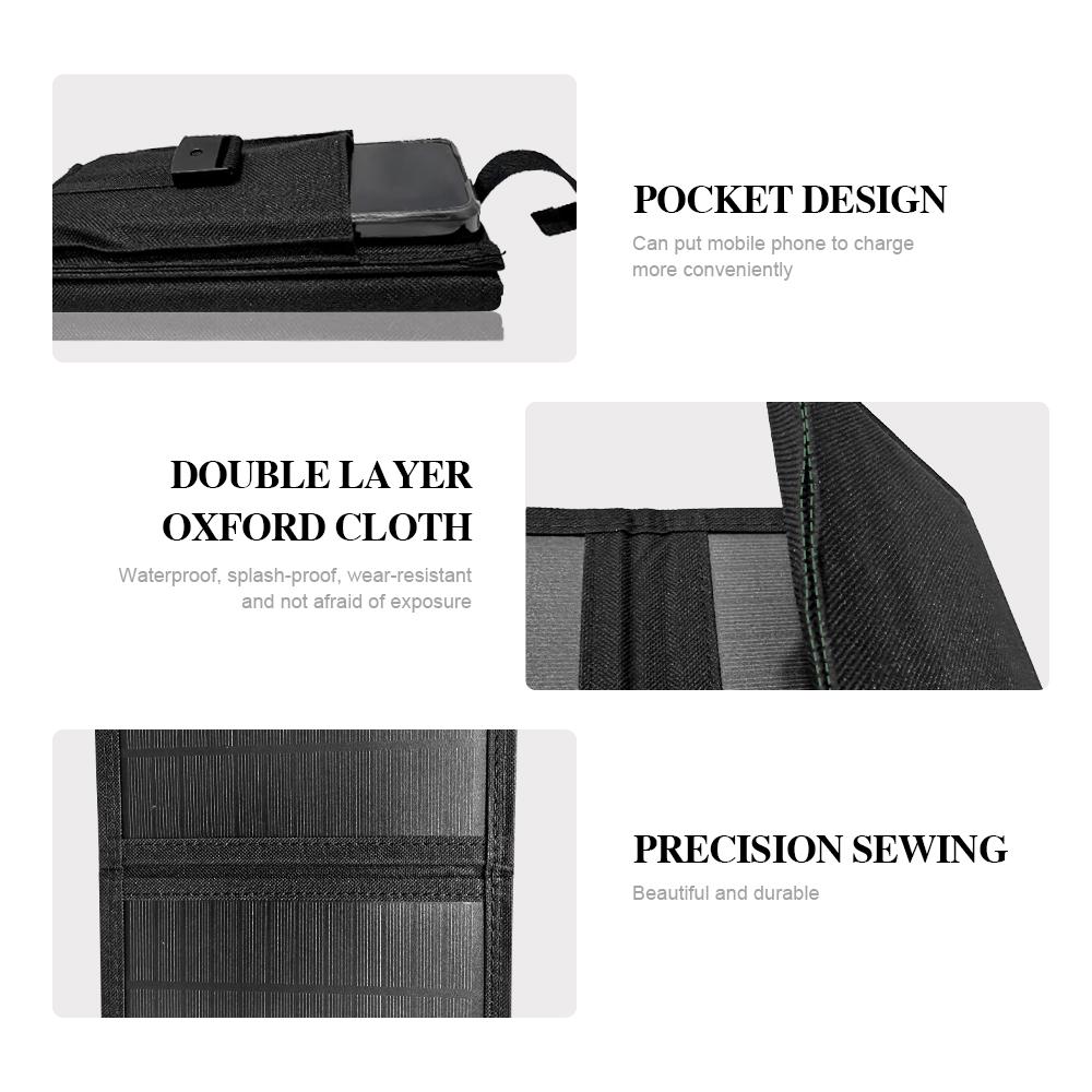 Portable Foldable Folding Solar Panel Monocrystalline Solar Panels Usb 24V Charger Outdoor Camping Waterproof