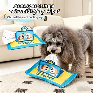New Pet Toys Sniffing Training Wet Wipes Paper Towels Double Squeakers Extra-Long Tug Design Hidden Food Leakage Puzzle Training dog toys squeaky noise dog accessories dog targetpet corrector Puppy Toys Pet Toys DogChewToysdog products