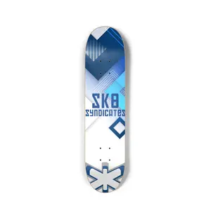 SK8 Syndicates Co. "Arctic Blueprint" 7.25" Kids Deck