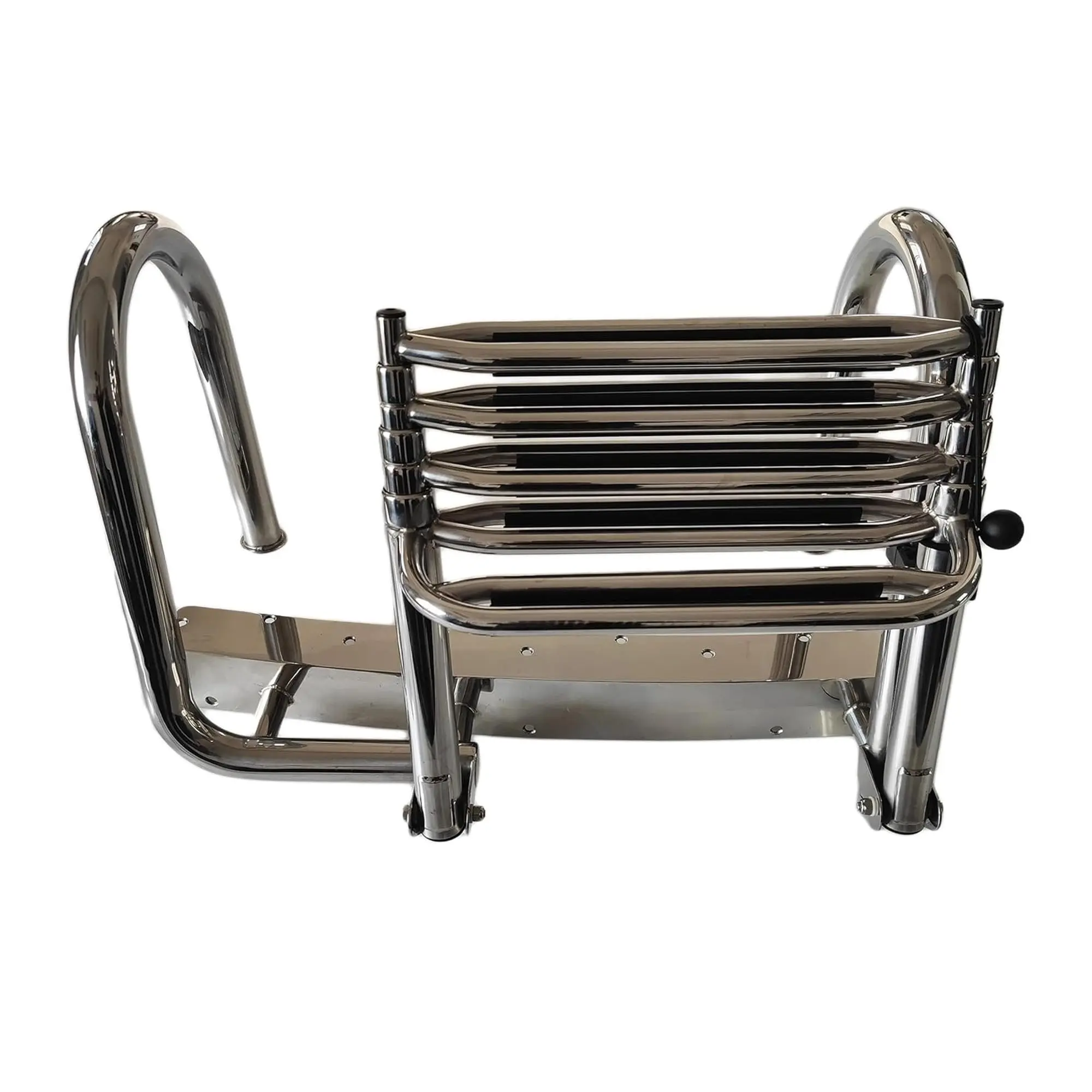 Marine City 4-Step Telescoping Boat Ladder – Stainless Steel, Extra Wide Steps