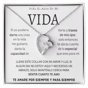 Para El Amor De Mi Vida, Collar De Amor Eterno, Regalo De Navidad Para Mi Amor, Soulmate Gift, Necklace for Girlfriend, Wife Jewelry