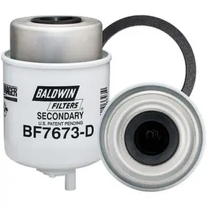Baldwin Filters BF7673-D Universal Fit Automotive Fuel-Water Separator Element - Separates Water, Compatible with Donaldson P550351, Fleetguard FS19516, Fram PS7407A, Hastings FF1101D, John Deere RE50455, Purolator F55110, Wix WF10092 | MPN: BF7673-D