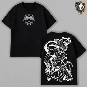 Mahoraga Comfortable Tee – Jujutsu Kaisen Anime Manga T-Shirt, Eight-Handled Sword Divergent Sila Divine General Adaptation Power Soft Cotton Relaxed Fit Minimal Curse Graphic, Dark Shikigami Aesthetic Unisex Casual Streetwear Gift