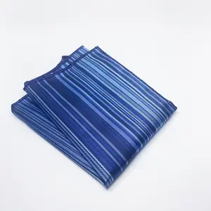 Navy Stripes Pocket Square
