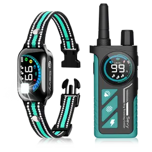 Sevy 2-in-1 Dog Training Collar with Remote - Anti-Barking & Shock Functions, 3300FT Range, 4 Modes, LED Light, IP67 Waterproof, Rechargeable LCD for Small/Medium/Large Dogs