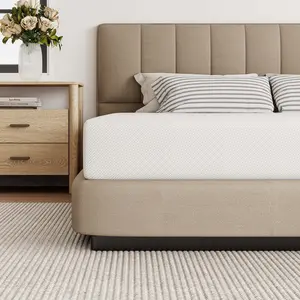 6-Inch Cool Breathable Gel Memory Foam Mattress,  Available in Twin, Full, Queen and King Sizes with Medium Firm Comfort. It Offers All-Night Peaceful Sleep, Relieves Full-Body Pressure, and Creates an Ideal Mix of Gentle Softness and Stable Body Support