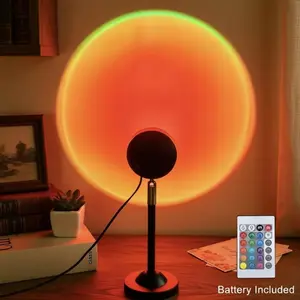 Sunset Lamp Projector - RBG LED Ambient Room Light with Remote Control