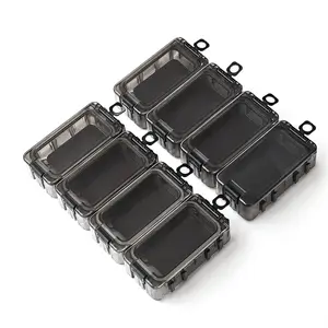 Tackle Box 8pcs Optional Combination Removable Freely Assemble Fishing Tackle Storage Cube Waterproof Fishing Tackle Organizer With Strong Magnetic Function Luminous (8, Black)