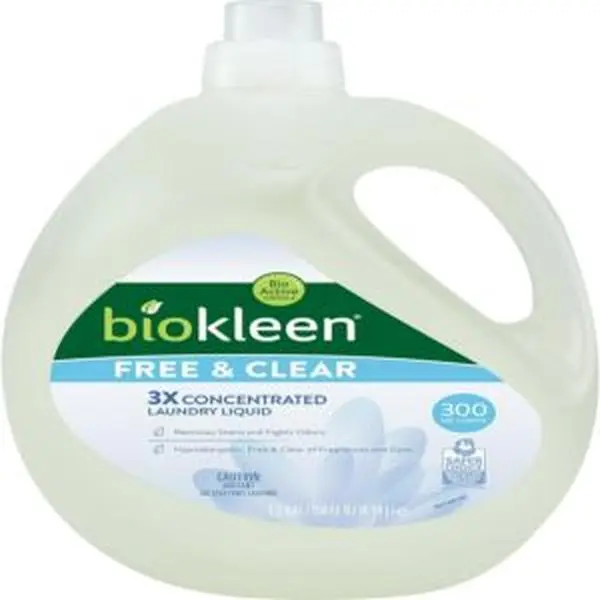 Free clear natural 3x concentrated liquid laundry detergent 300 loads plantbased hypoallergenic removes stains fights odors dye free unscented