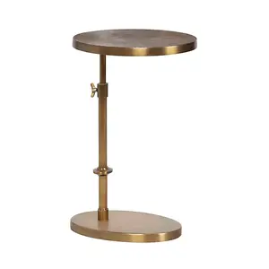 New! Engles Gold Metal Oval Adjustable Table