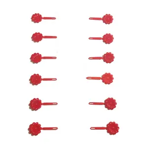 Red Sunflower Barrettes