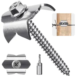 100 count SUS 304 Stainless Steel Fence Nails for Softwoods, 1.6 Inch  Wire Fencing Fasteners, Easy to Install and Remove, for Wire Grid and Woven Wire Fencing