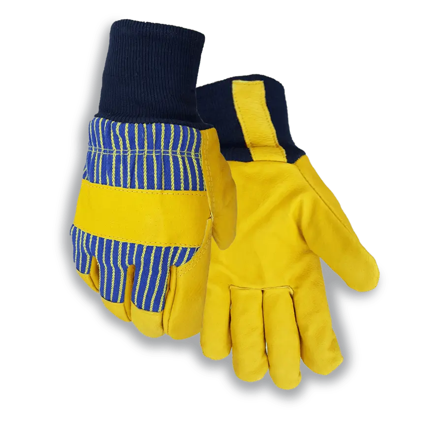 Golden Stag 27KW Cold Weather Work Gloves - Pigskin Construction, Warm and Cozy Winter Liner, Knit Wrist, Wrist Support, Soft and Supple Texture, Reinforced Knuckle Strap, Excellent Grip, Extra Durability, Insulation, Keeps Hands Warm