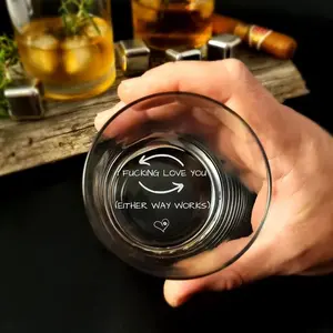 I F*cking Love You Either Way Works  High quality laser engraved whiskey glasses, Personalize your handwriting Gifts for couples, Home Decor & Gifts, Funny gift for men and women, Drinkware, Halloween