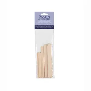 Satin Smooth Wax Hair Removal Kit - Waxing Set with Non-Woven Strips, Applicator, Body Care Solution for Medium-Fine Hair, No Added Ingredients