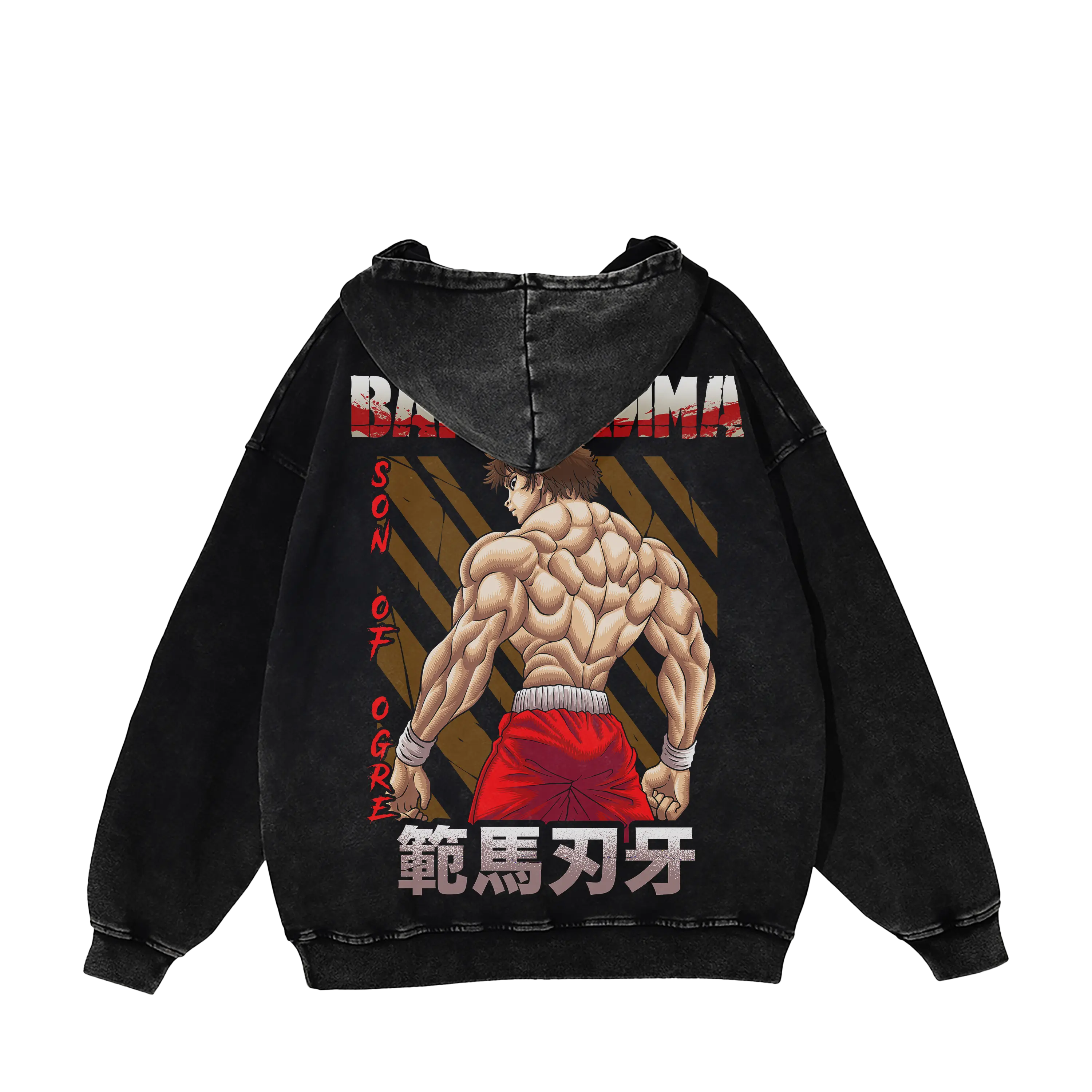 Baki The Grappler Hoodie – Vintage Oversized Anime Hoodie, Retro Streetwear Graphic Pullover, Fan Gift Collector Edition