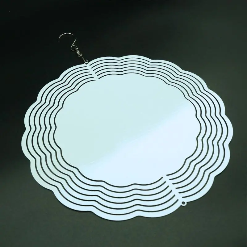 Double Sides DIY Designs Heat Transfter Printing 10 Inch Sublimation Blank Aluminum Metal Wind Spinner