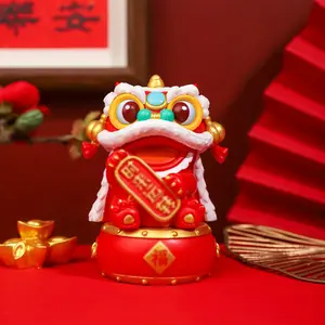 Cute Resin Lion Ornament, Creative Home Decor Gift, Mother's Day Present, Adorable Lion Shape, Unique Decoration Piece