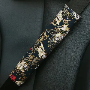 Car Seatbelt Shoulder Protector, Koi Design, Universal Fit, Decorative Safety Belt Cover, 1pc Car Accessory, Car Interior Accessories