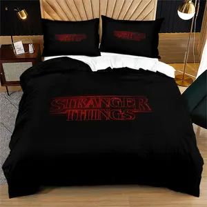 Stranger Things Duvet Cover, Bedding Set, Perfect Gift For Children And Young People, Perfect For Bedroom Decoration, Including 1 Duvet Cover And 1 Or 2 Pillowcases
