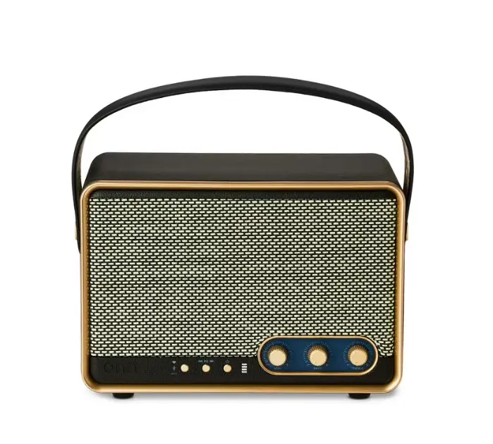 onn Large Wi-Fi Speaker with 360-Degree Directional Sound, Black
