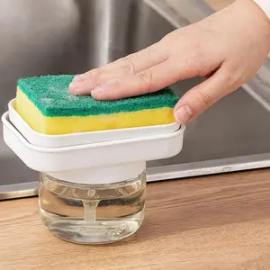 PF-Autumn and winter hot-selling new products automatic detergent dispenser refill, sponge rack, push rod storage box, kitchen sink, dishwashing liquid