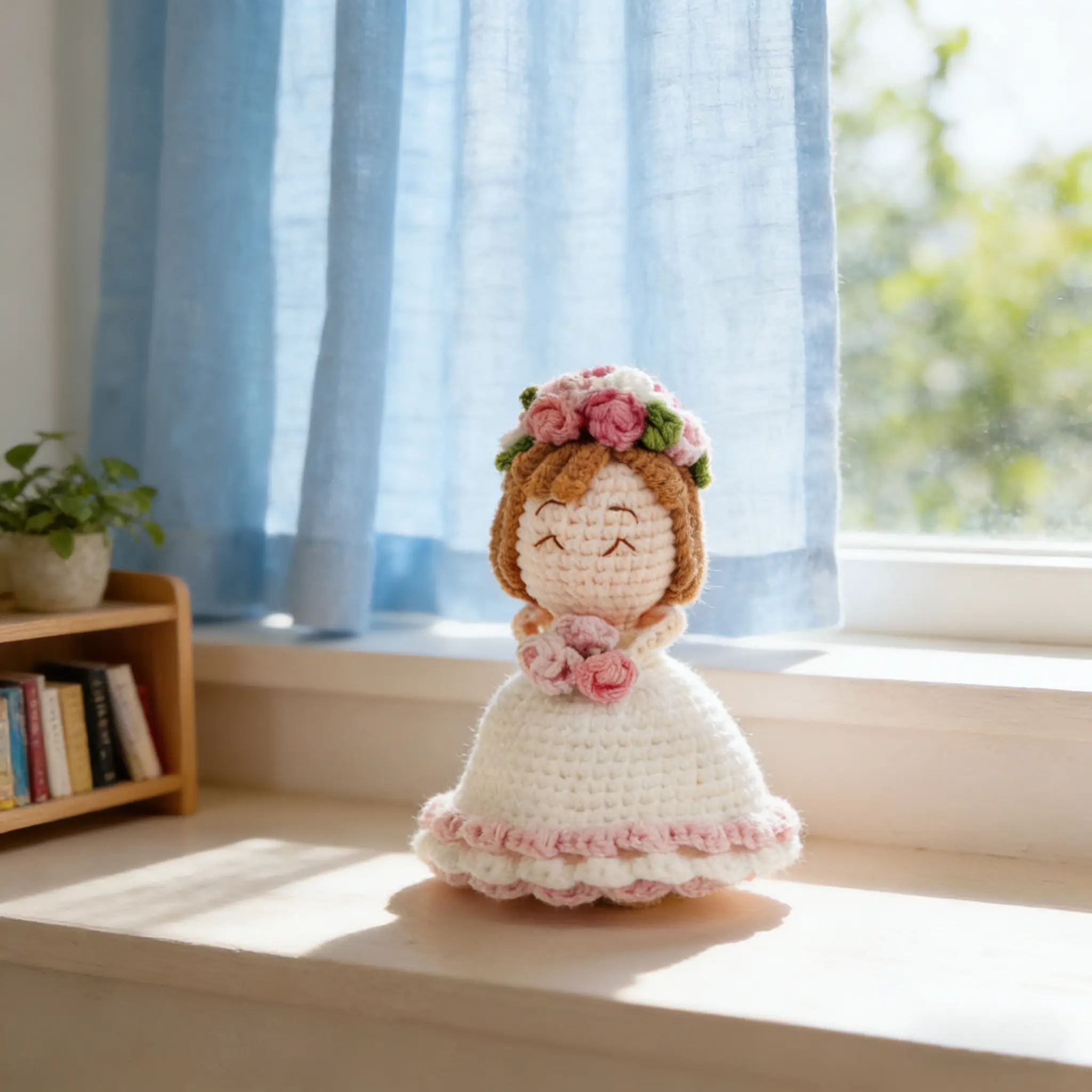 Crochet Magic Flip Bouquet | Handmade Bride-to-Flower Reversible Doll | Mother’s Day Gift Idea Cuddly Doll Gift Soft Stuffed Doll