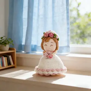 Crochet Magic Flip Bouquet | Handmade Bride-to-Flower Reversible Doll | Valentine‘s & Mother’s Day Gift Idea