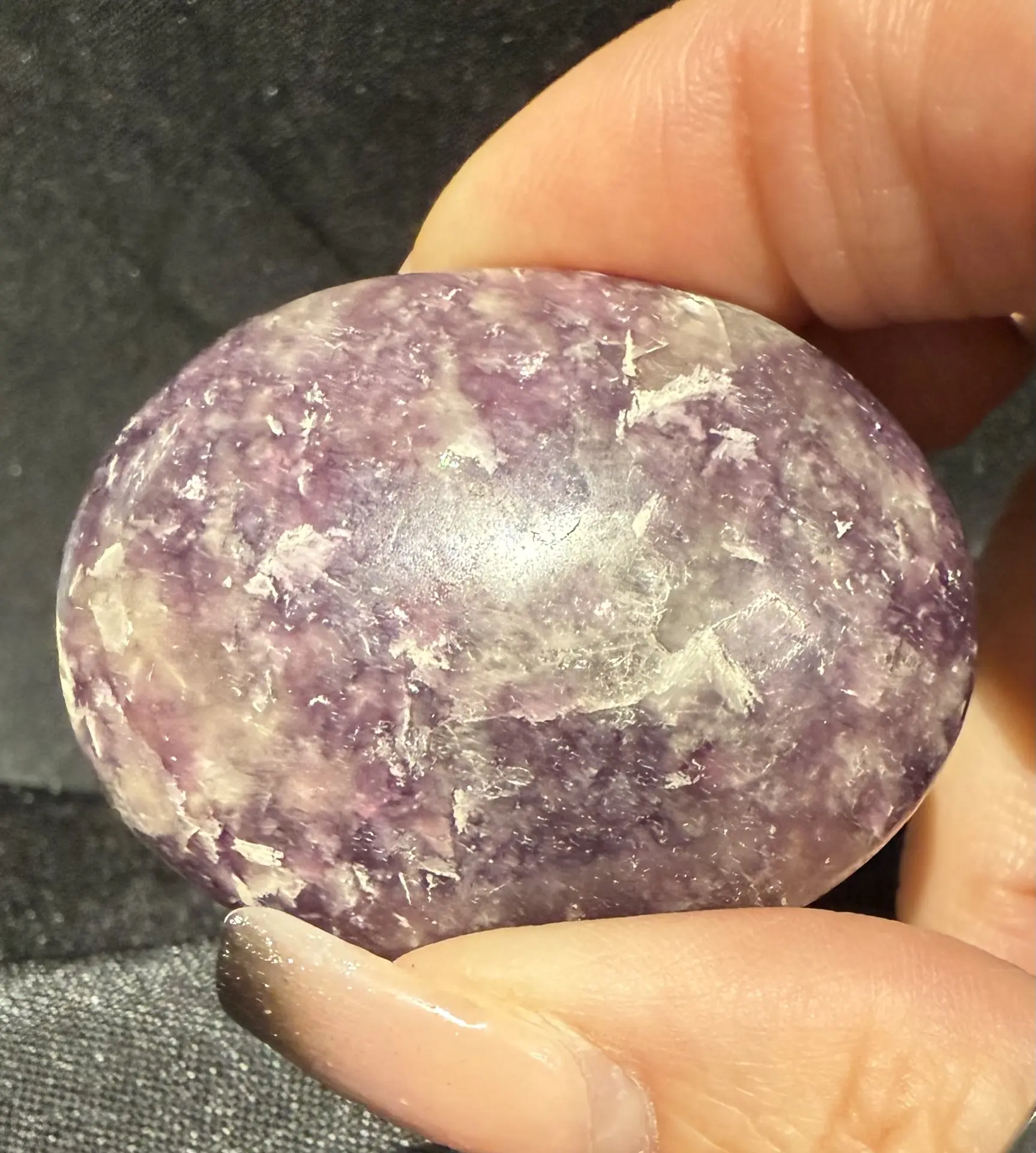 Lepidolite Palm Stone Medium