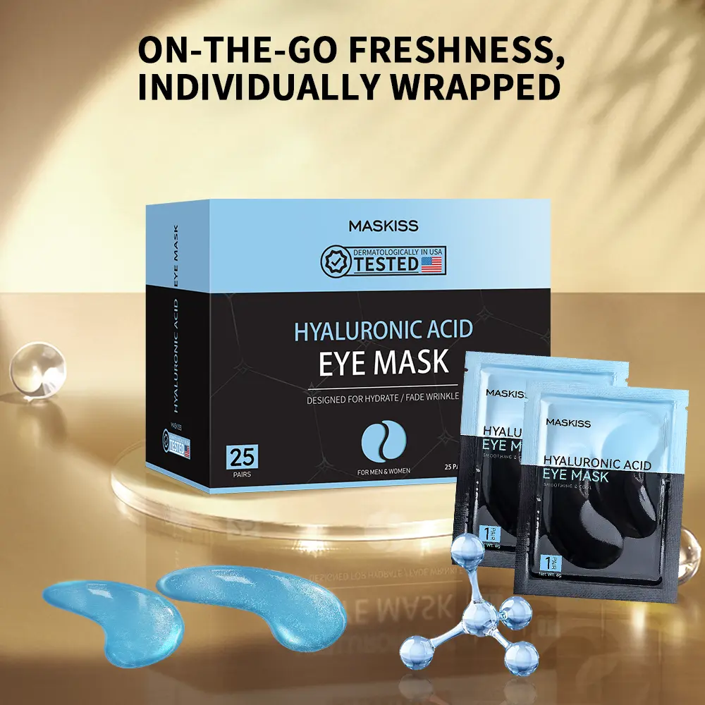Blue Hyaluronic Acid Eye Masks (25 Pairs)
