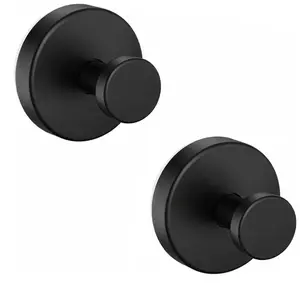 Matte Black/Silky Gold/Glossy Silver Light Suction Cup Hooks, 2/4-Pack Stainless Steel Hooks - No Drilling, Removable, Waterproof, Rustproof for Bathroom Towels & Kitchen Storage, Hat Organizer