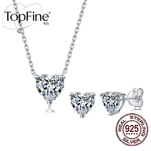 925 Sterling Silver Shimmering Heart Pendant Necklace And Stud Earrings Set Romantic Classic Jewelry Collection for Women Birthday Party Gift, Valentine's Day Gift, Mother's Day Gift Perfect for Mom, Loved Ones, And Friends