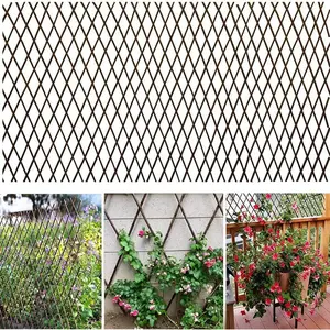 2 Pack Willow Expandable Lattices Fence,Garden Fence Trellis for Climbing  Support 36x92 Inch (2)