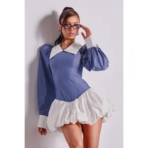CHELSEA LONG SLEEVE STRIPE MINI DRESS